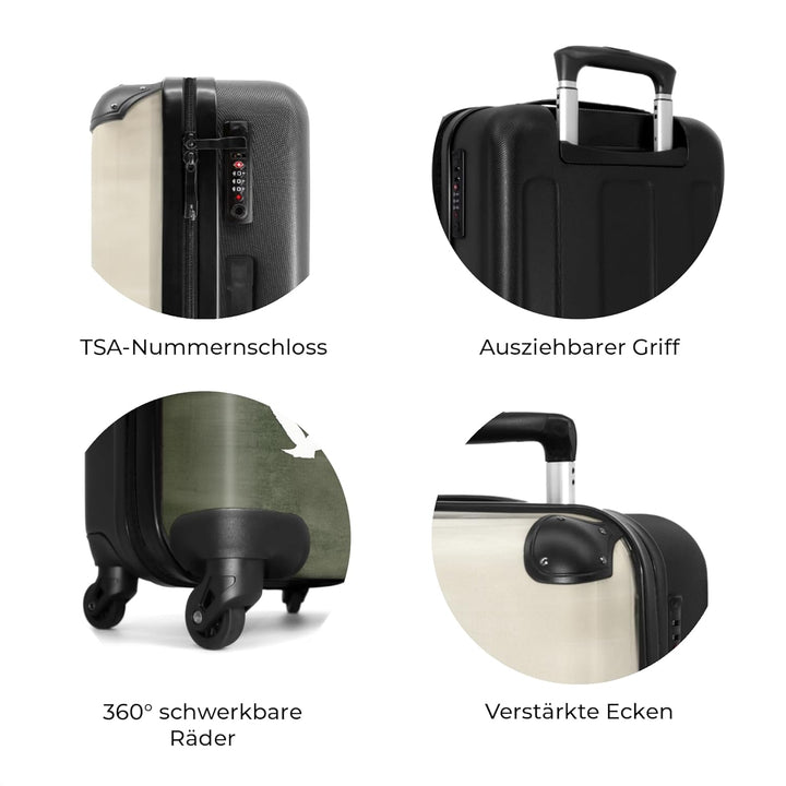 Koffer Mittelgross 67x43x25 cm Hartschalenkoffer L Trolley Rollkoffer 4 Rollen Leicht Hartschale Mit