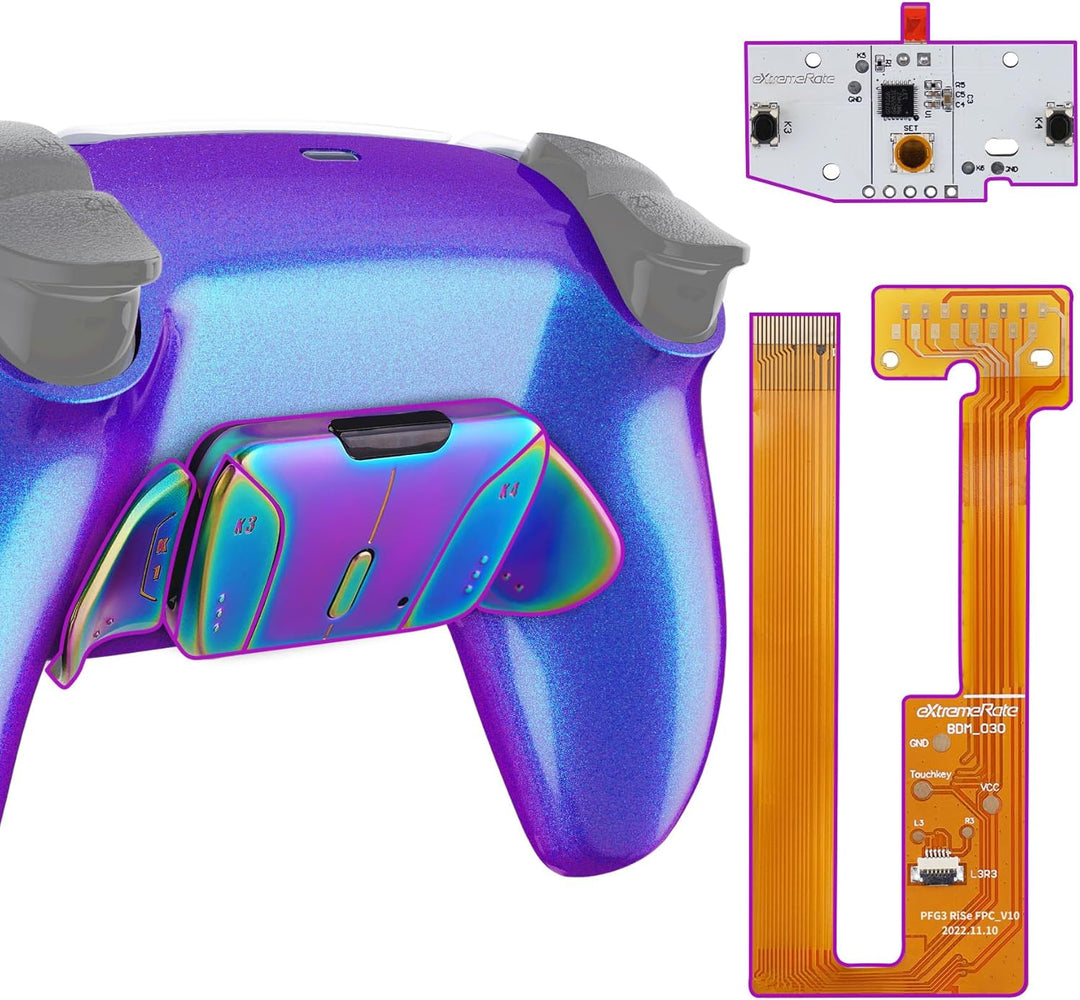 eXtremeRate Programmierbar RISE4 Remap Kit für ps5 Controller BDM-030/040,Real Metal Buttons(RMB) Re