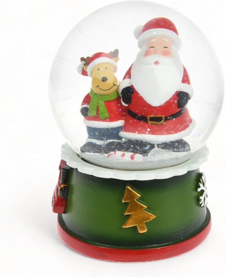 MIJOMA Festliche Schneekugel mit Weihnachtsmotiv | Zauberhafte Tischdekoration | Liebevolle Details