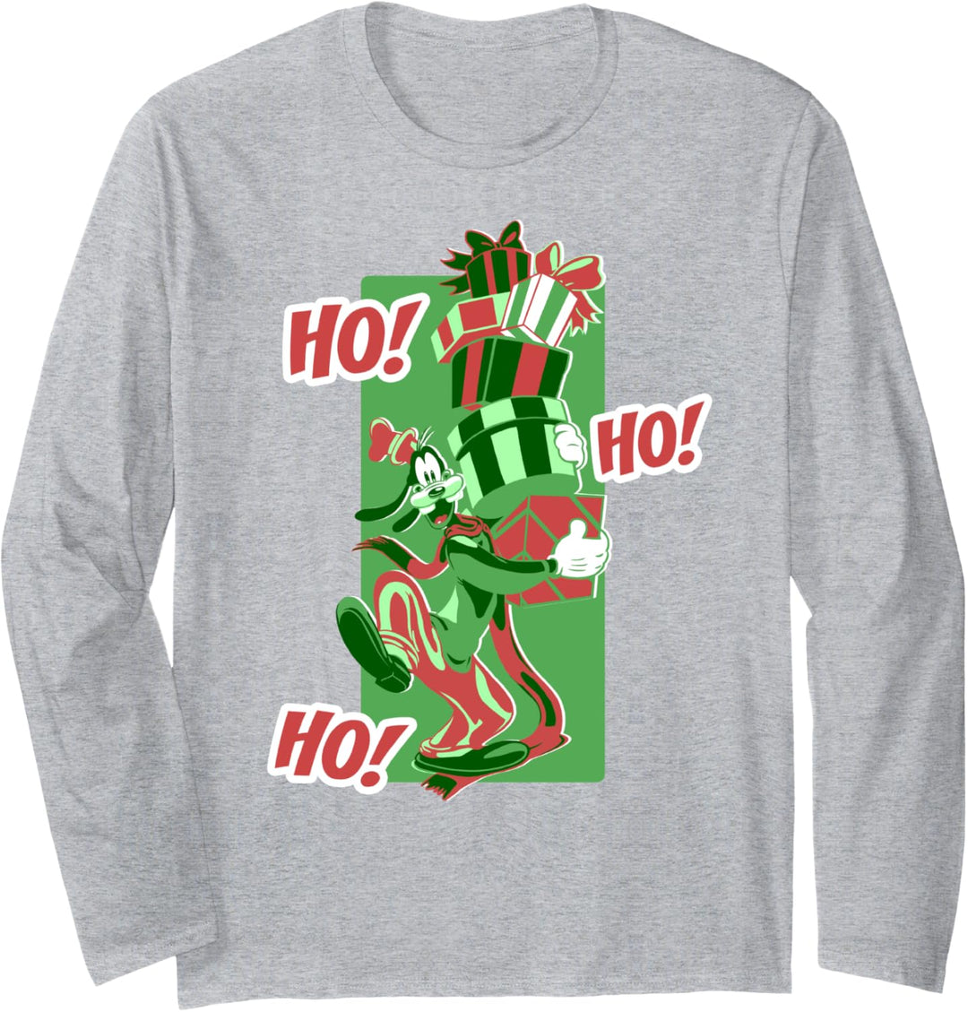 Disney Goofy Ho Ho Ho Weihnachten Portrait Langarmshirt