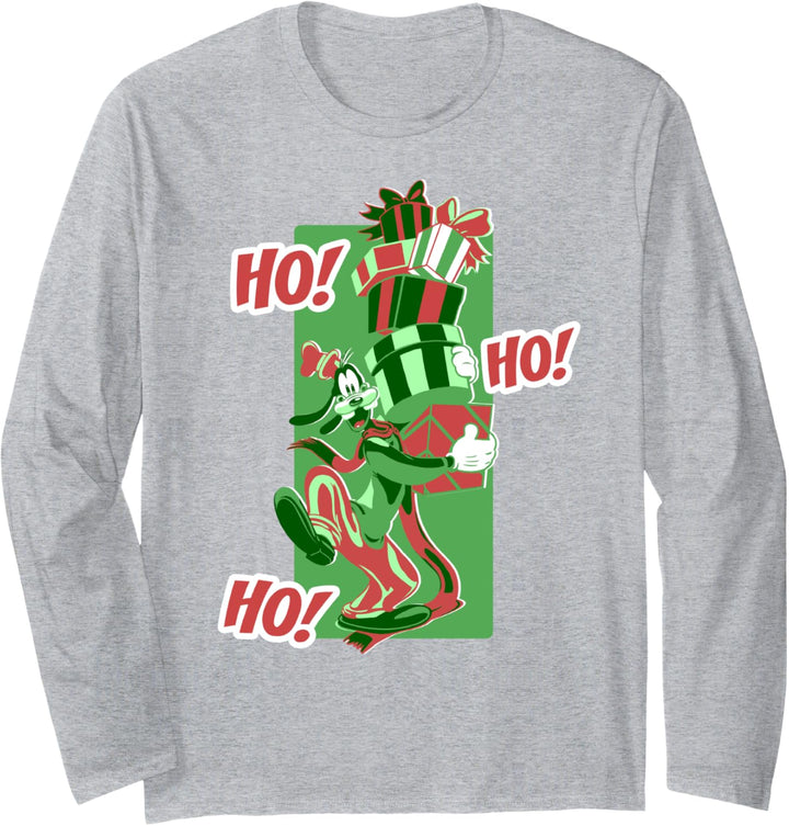 Disney Goofy Ho Ho Ho Weihnachten Portrait Langarmshirt