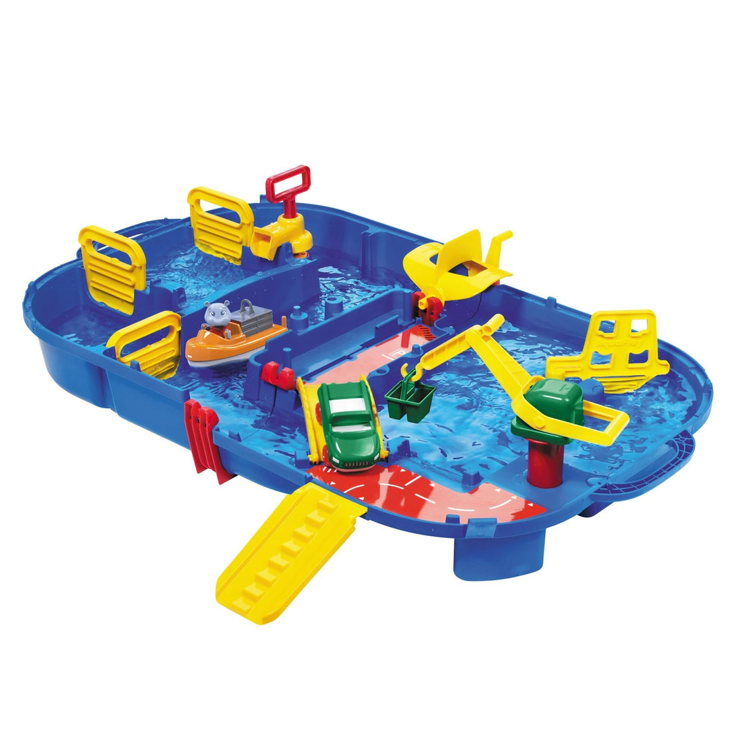 Aquaplay 8700001516 - Wasserbahn Set "Schleusenbox", 27-teilig Single, Single