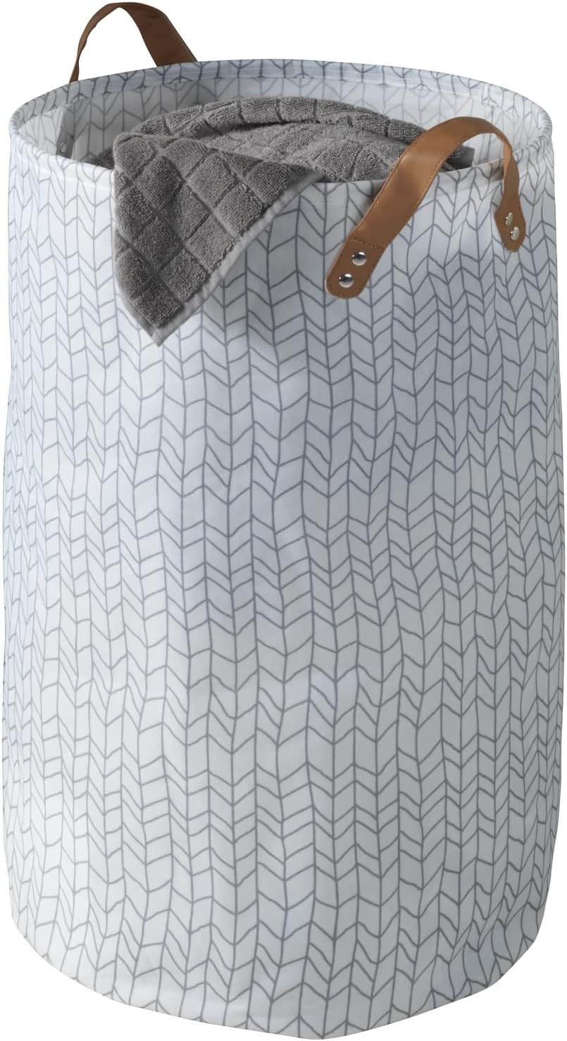 WENKO Wäschesammler Geo, geräumiger Wäschekorb aus hochwertigem Polyester, platzsparend zusammenfalt