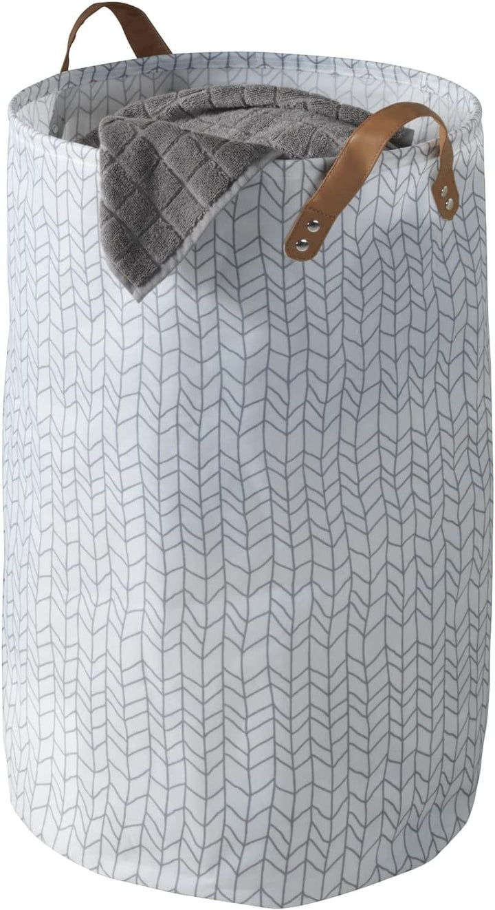 WENKO Wäschesammler Geo, geräumiger Wäschekorb aus hochwertigem Polyester, platzsparend zusammenfalt