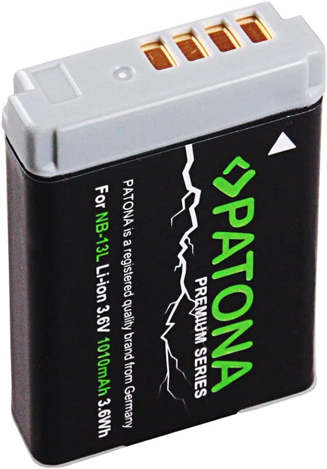 PATONA Premium Akku NB-13L Kompatibel mit Canon PowerShot G7X, G5X, G9X, G7X Mark II, SX720 HS