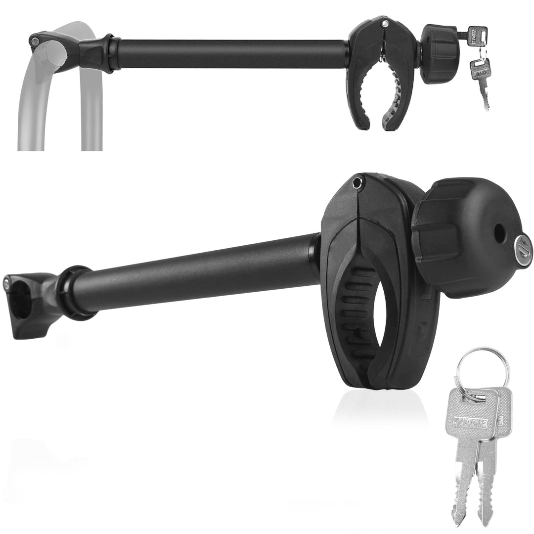 Sorlpv Rahmenhalter für Fahrradträger 45CM Länge, Universal Kurze Fahrradrahmenhalter Abschliessbare