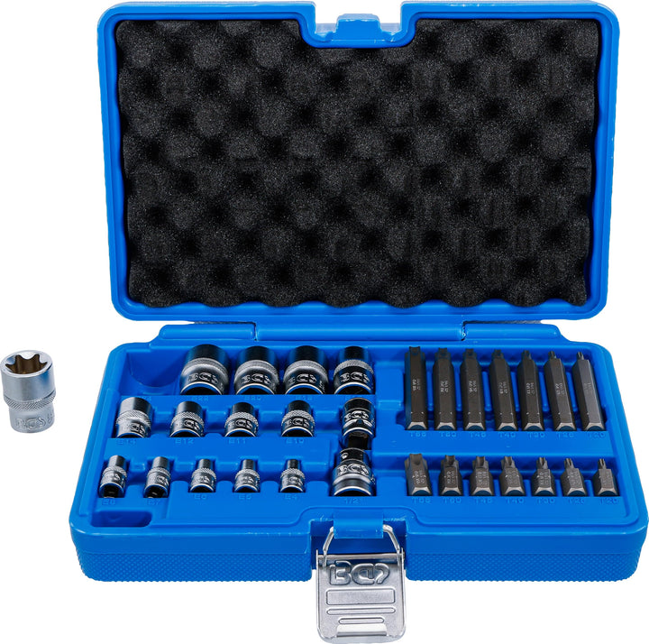 BGS 5025 | Bit- und Steckschlüssel-Satz | E-Profil / T-Profil (für Torx) | 30-tlg.