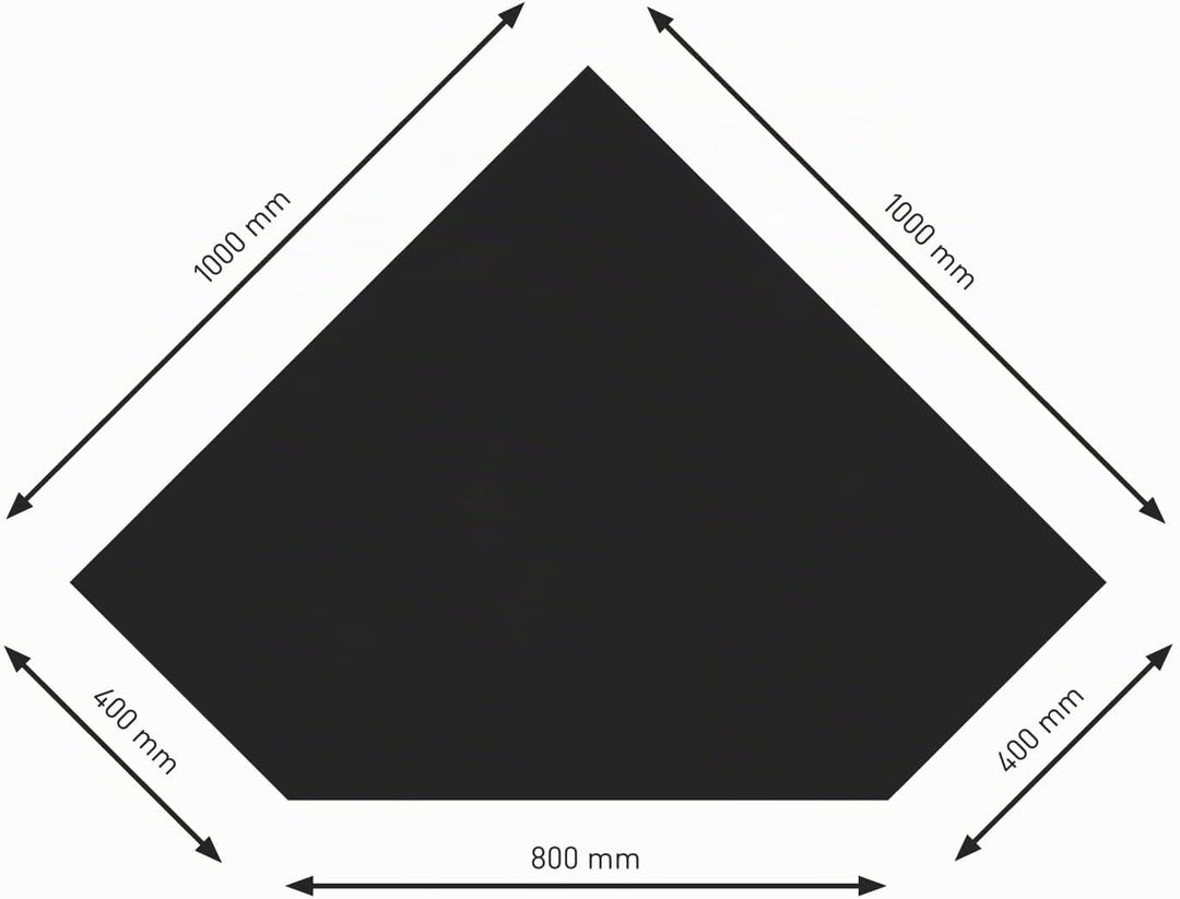 raik PU055-1B5-sw Raik Bodenplatte B5 Diamant schwarz pulverbeschichtet 1000 x 1000 mm