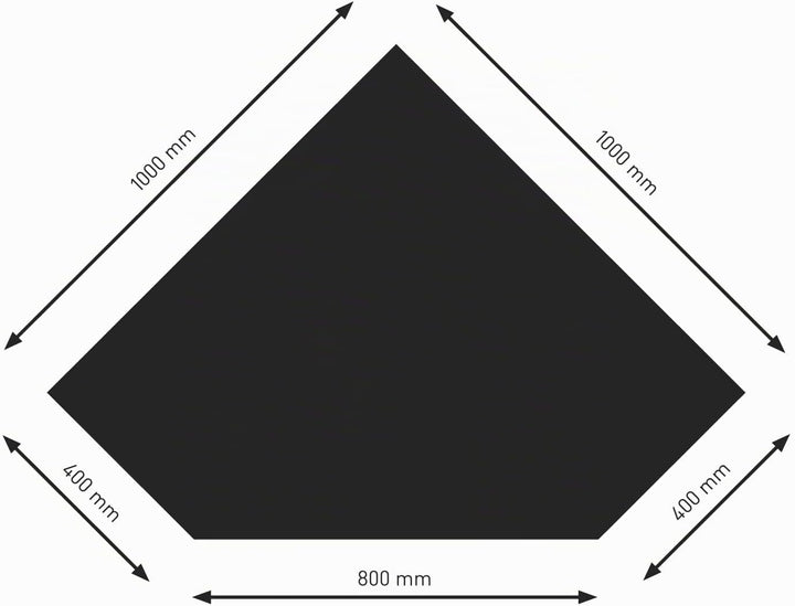 raik PU055-1B5-sw Raik Bodenplatte B5 Diamant schwarz pulverbeschichtet 1000 x 1000 mm
