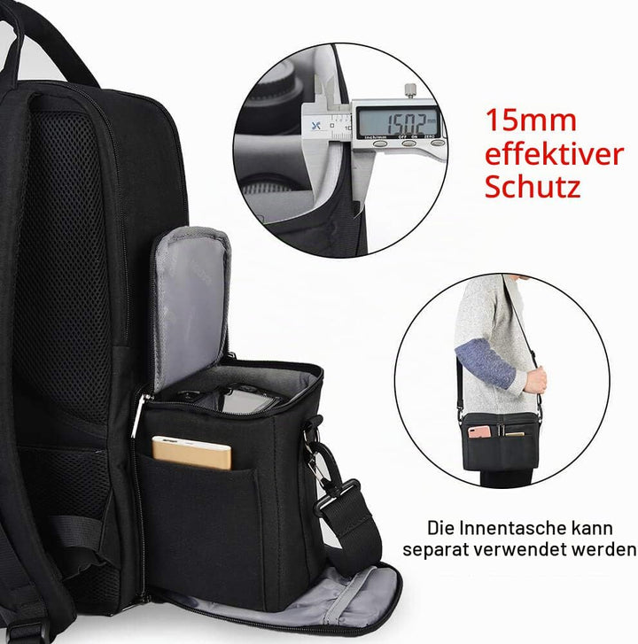 CADeN Kamerarucksack,Wasserabweisend Fotorucksack Camera Backpack &amp; Casual Travel Bag mit USB für DS