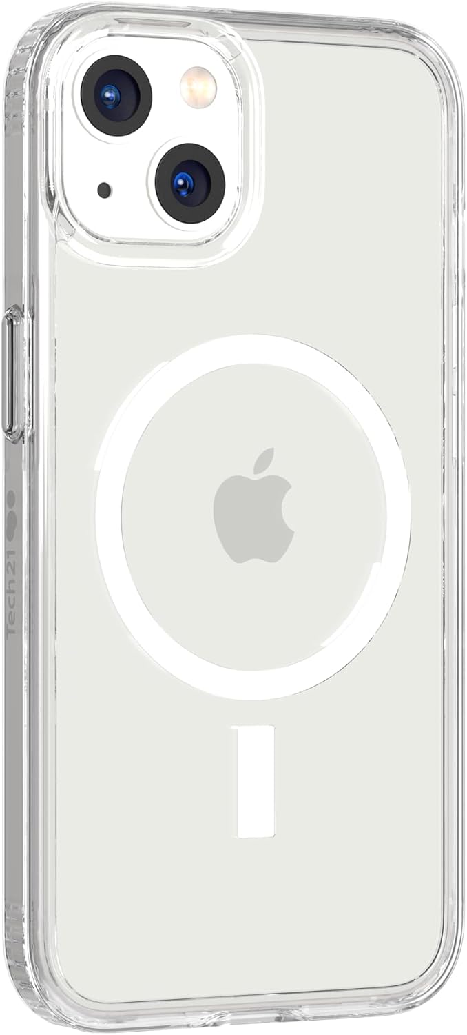 tech21 Evo Clear (MagSafe) für iPhone 13 – Transparente MagSafe Handyhülle mit 3,6 m Multi-Drop-Schu