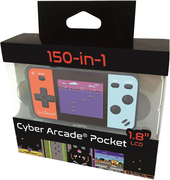 Lexibook tragbare Spielekonsole Cyber Arcade Pocket 150-Spiele, 1,8" / 4.5 cm Farb-LCD-Bildschirm, V