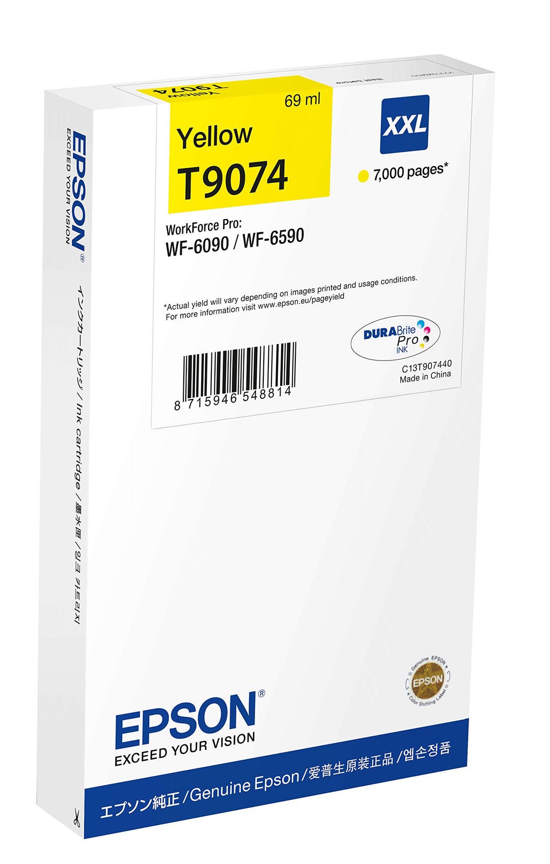 Epson Tinte T9074 Original Gelb C13T907440