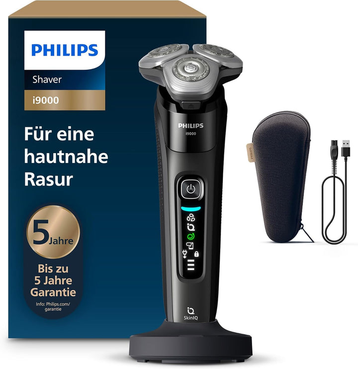 Philips Rasierer i9000, Elektrischer Nass-und Trockenrasierer für Männer mit integriertem Trimmer, s