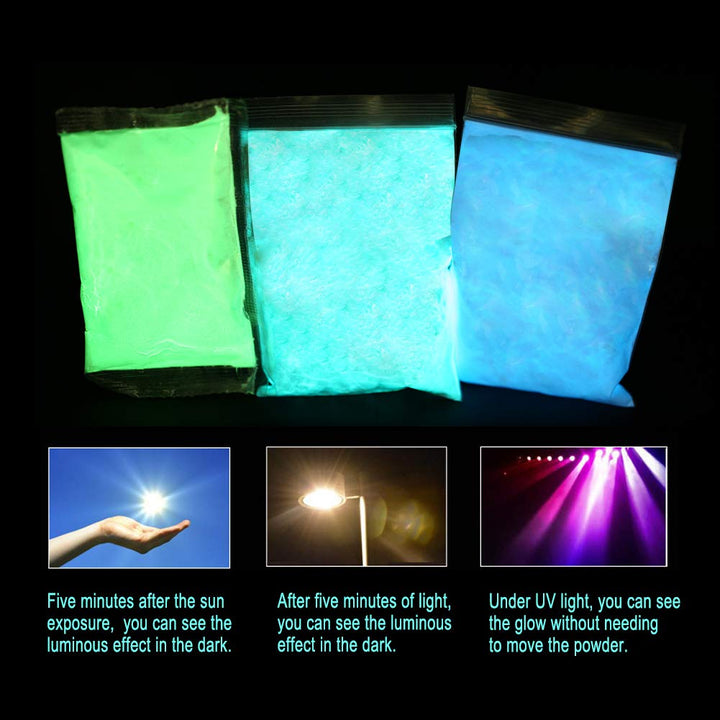 Fluoreszierendes Pulver, 3x100 g Professionelle Lumineszenz Pigmente Phosphoreszierende Farbe Photol