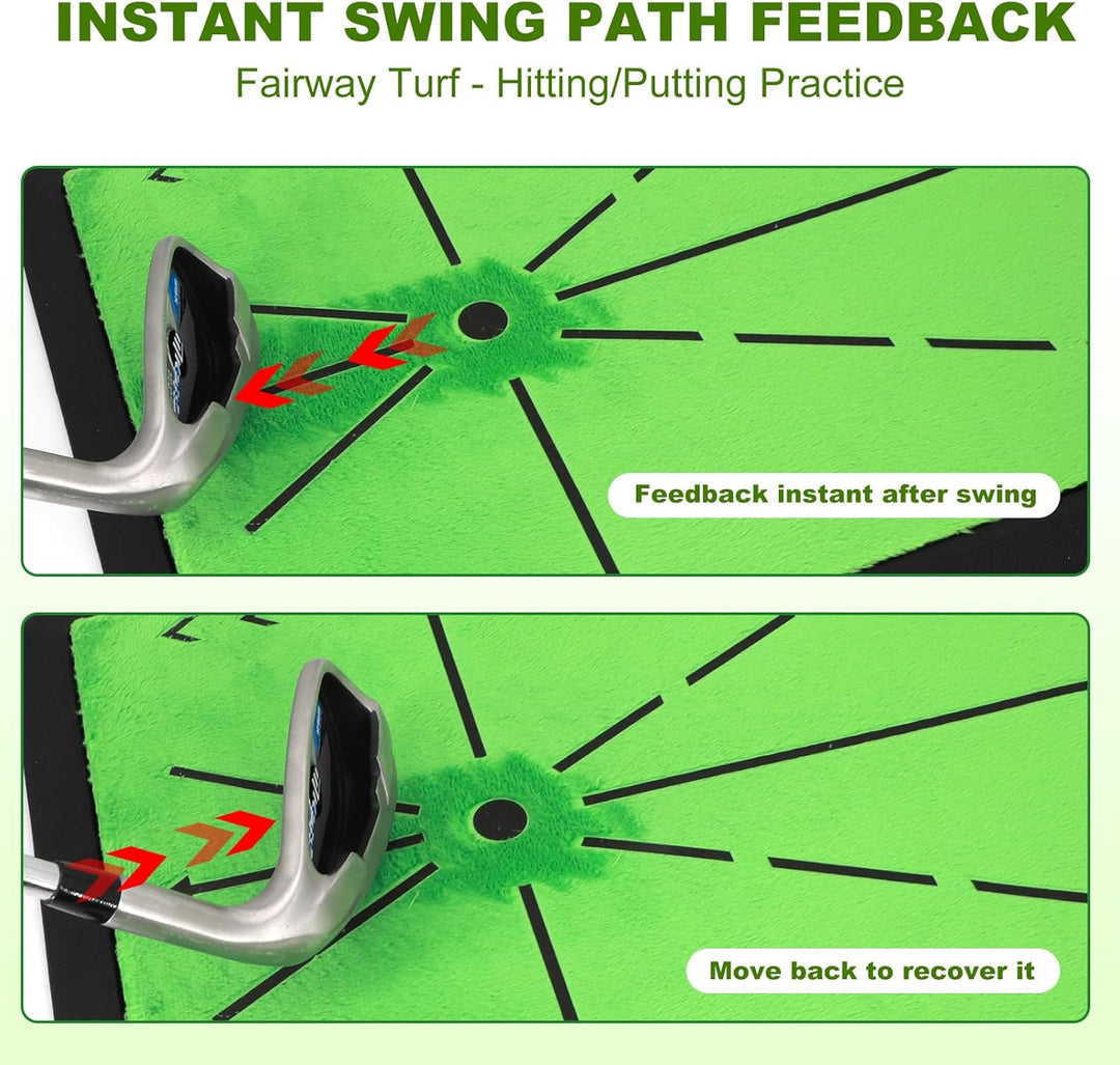 Golf-Trainingsmatte für präzisen Schwung – Swing-Pfad-Feedback, Ballkontrolle & Treffgenauigkeit ver