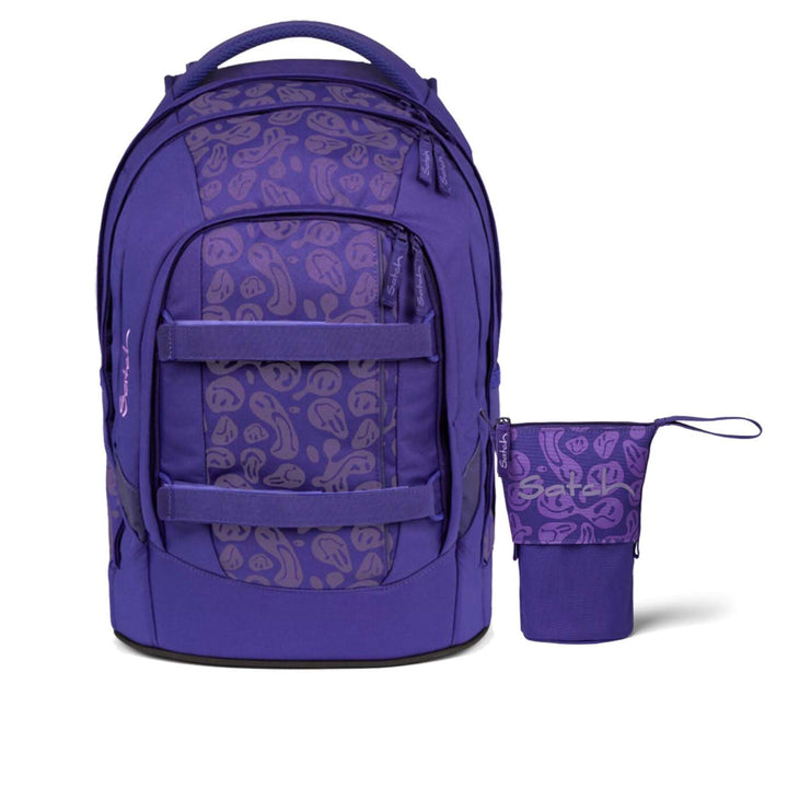 Satch Pack Schulrucksack Set 2tlg. inkl. Pencil Sider (Bright Faces), Bright Faces