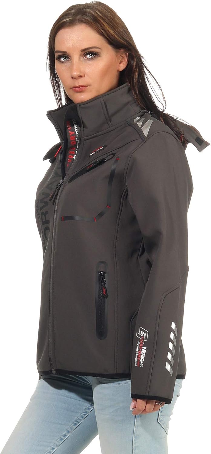 Geographical Norway Damen Jacke Softshell M Grau / Schwarz, M Grau / Schwarz