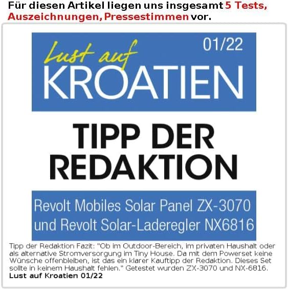 revolt Solarpanel 20 Watt: Solarpanel (20 W) mit Akku, Laderegler und 230-V-Wandler (Solarpanel mit