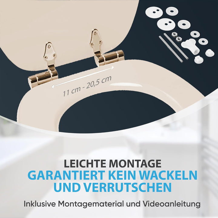 Sanilo WC Sitz mit Absenkautomatik, viele einfarbige Toilettendeckel zur Auswahl, hochwertige und st