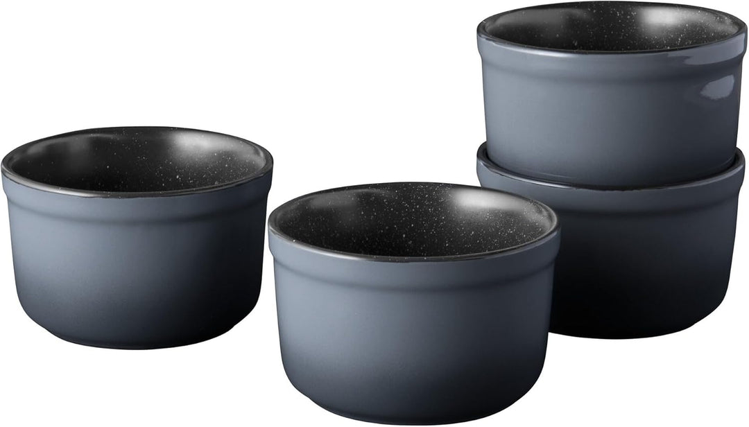 BergHoff Auflaufformen gross (4 Stück, Ofenformen ø 10 cm, ideal für Gratin / Nachspeisen / Desserts