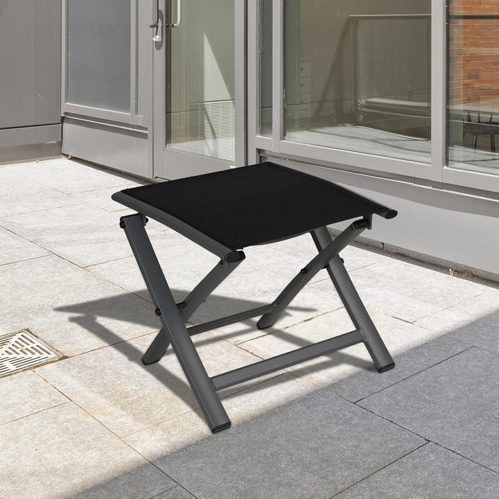 Grand patio Gartenhocker, Klapphocker aus Aluminium und Textilene, Wetterfest und leicht Trocknend,