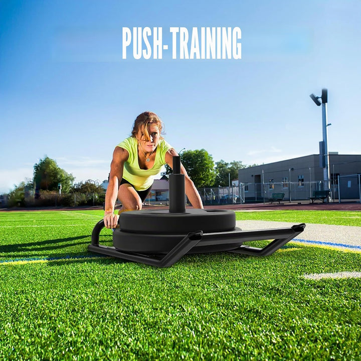 BeneLabel Gewichtsschlitten, Fitness Schlitten Teppich Gras Trainingsschlitten Indoor Outdoor Sportl