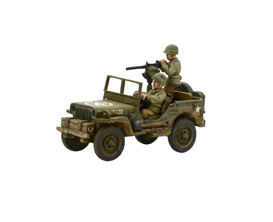 Bolt Action Warlord Games, miniatures - US Army Jeep with 30 Cal MMG