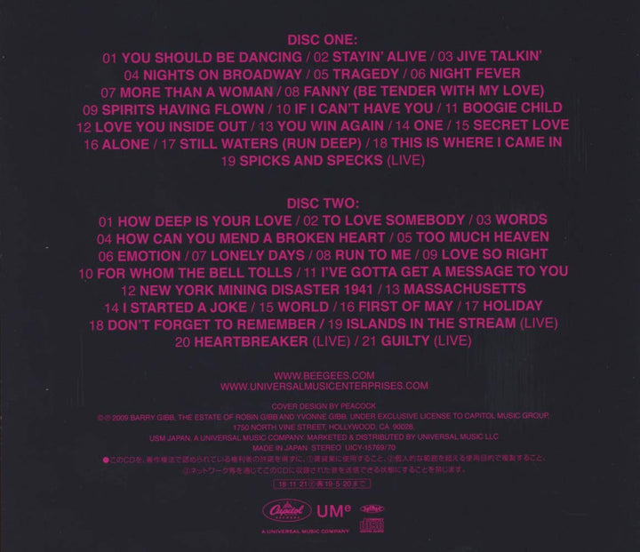 Ultimate Bee Gees, Audio-CD