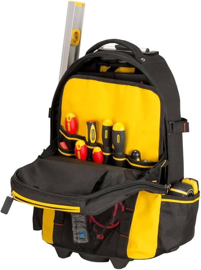 Stanley FatMax 1-79-215 Werkzeugrucksack, wasserdichter Kunststoffboden, atmungsaktive Polsterung, s