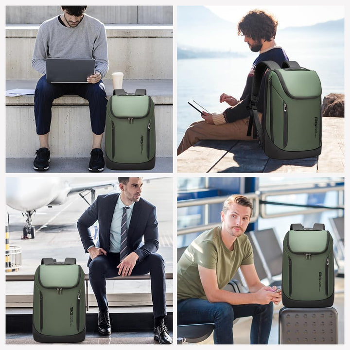 BANGE Business-Smart-Rucksack, wasserdicht, 39,6 cm (15,6 Zoll), Laptop-Rucksack mit USB-Ladeanschlu