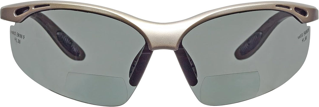 3 x voltX 'Constructor' BIFOKALE Schutzbrille mit Lesehilfe (+2.0 Dioptrie klare, gelbe & polarisier