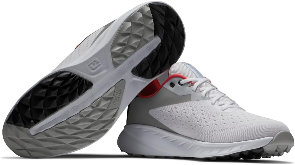 FootJoy Herren Fj Flex Xp Golfschuh 39.5 EU Weiss Schwarz Rot, 39.5 EU Weiß Schwarz Rot