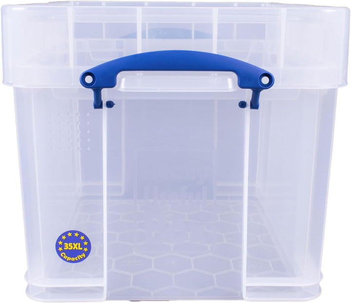 Really Useful Aufbewahrungsbox, 35 Liter, Grösse XL, transparent