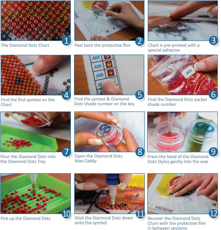 DIAMOND DOTZ DOTZIES 2593233 Original 5D Diamond Painting Set, Einhornbaby, DIY Kreativ-Mal-Kit für