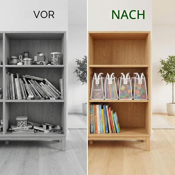 holay 4er-Packung PVC mit Reissverschluss Blocks Set, Spielzeug, Ton, Brettspiel Aufbewahrung Organi