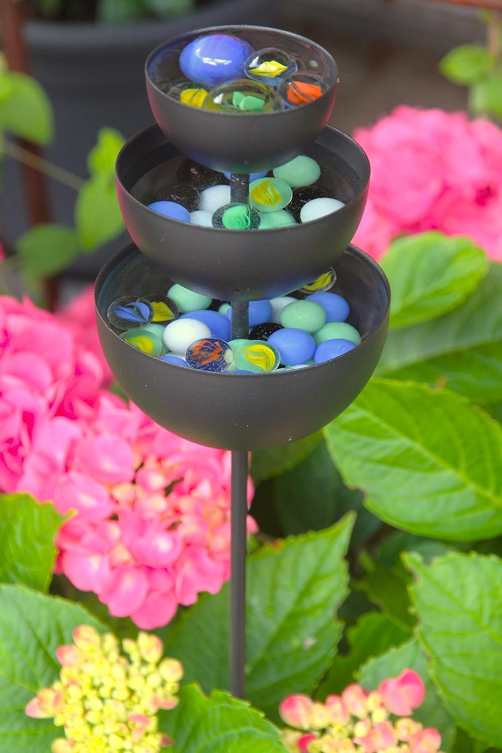 Bornhöft Regenfänger Gartenstecker Insektentränke Metall Gartendeko Tränke Pulverbeschichtet Beetste