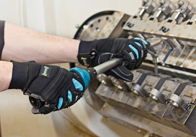 HAZET Mechaniker Handschuhe 1987-5L | Abriebbeständige, Rutschfeste Handschuhe in Grösse L | Atmungs