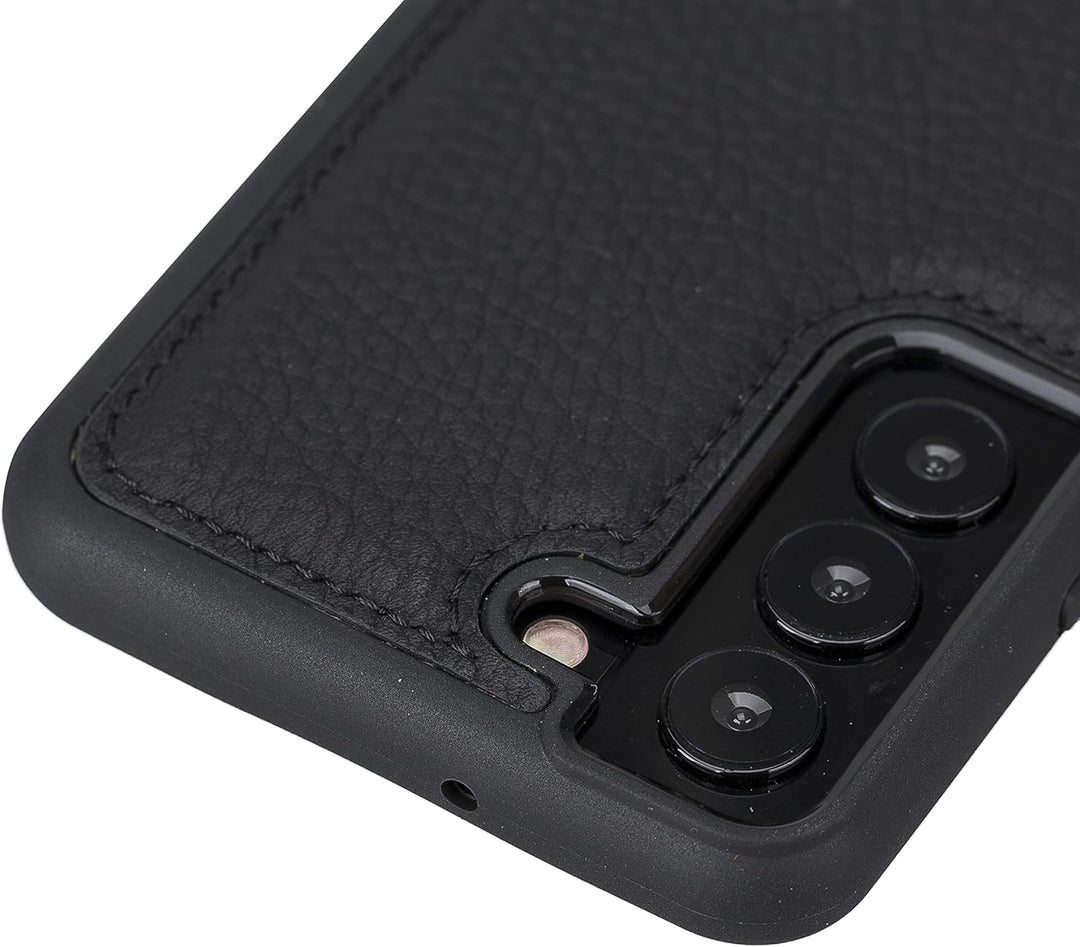 Solo Pelle Lederhülle für das Samsung Galaxy S22 Hülle aus echtem Leder, Model: Stanford (Matt Schwa