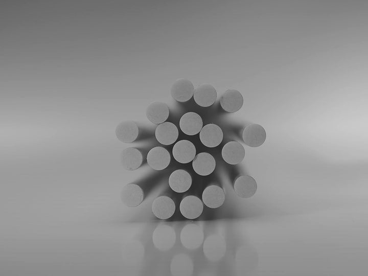 10 sehr stabile Weisse Rankstäbe 200 cm (2 Meter) 7 mm Dm Rundstäbe aus Glasfaser (Fiberglas) Glasfa