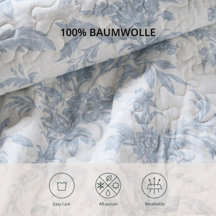 Laura Ashley - Queen-Size-Bettwäsche-Set, Baumwolle, wendbares Bettwäsche-Set mit Kissenbezug, Ganzj