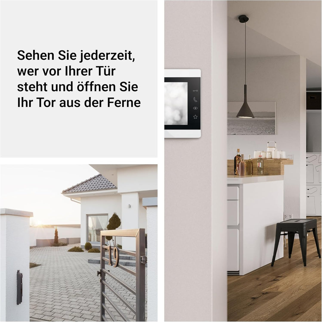 LEGRAND, EASYKIT Essential Video-Innenstelle, 7"-Hochglanz-Farbmonitor, Sensortasten, individuelle E