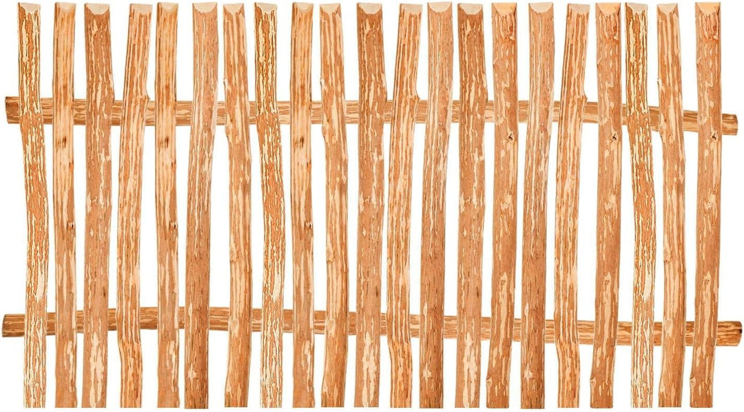 BooGardi Zaunelement Haselnuss · 144 Grössen · 50 x 90 cm (3-4 cm) · Staketenzaun Bausatz für Latten