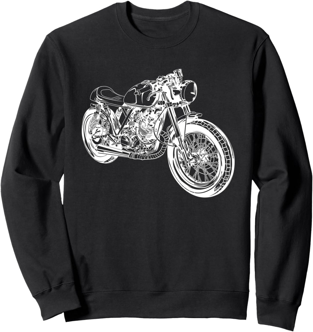 Vintage Custom Cafe-Racer Motorrad Sweatshirt