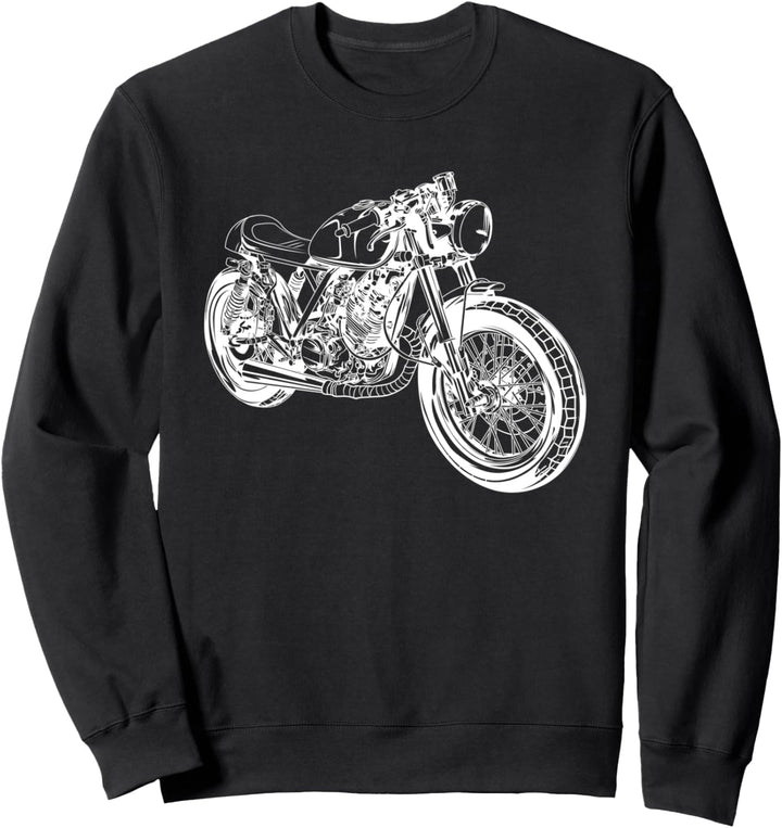Vintage Custom Cafe-Racer Motorrad Sweatshirt