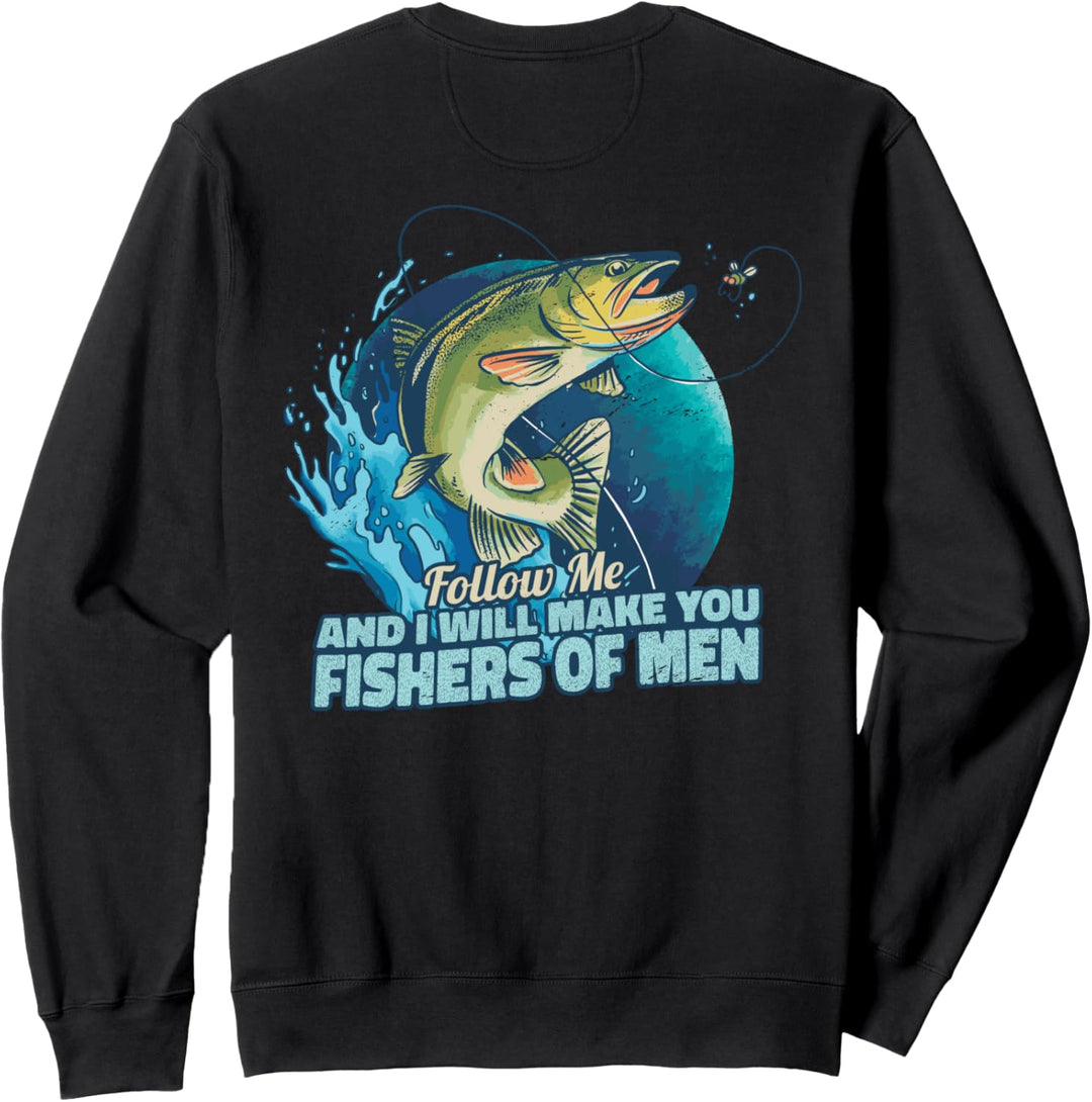 Reverse Print, Fish Animal Sea Quote Fishing Sweatshirt