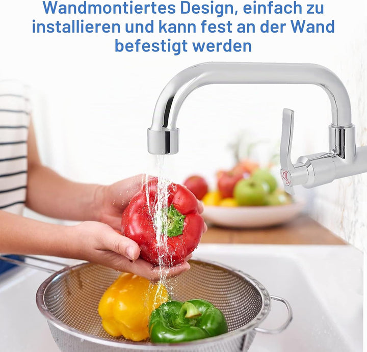 Einzelne Kaltwasserhahn, G1/2in Wasserhahn Wandmontage Kaltwasser, Wand Wasserhahn Badezimmer, Küche