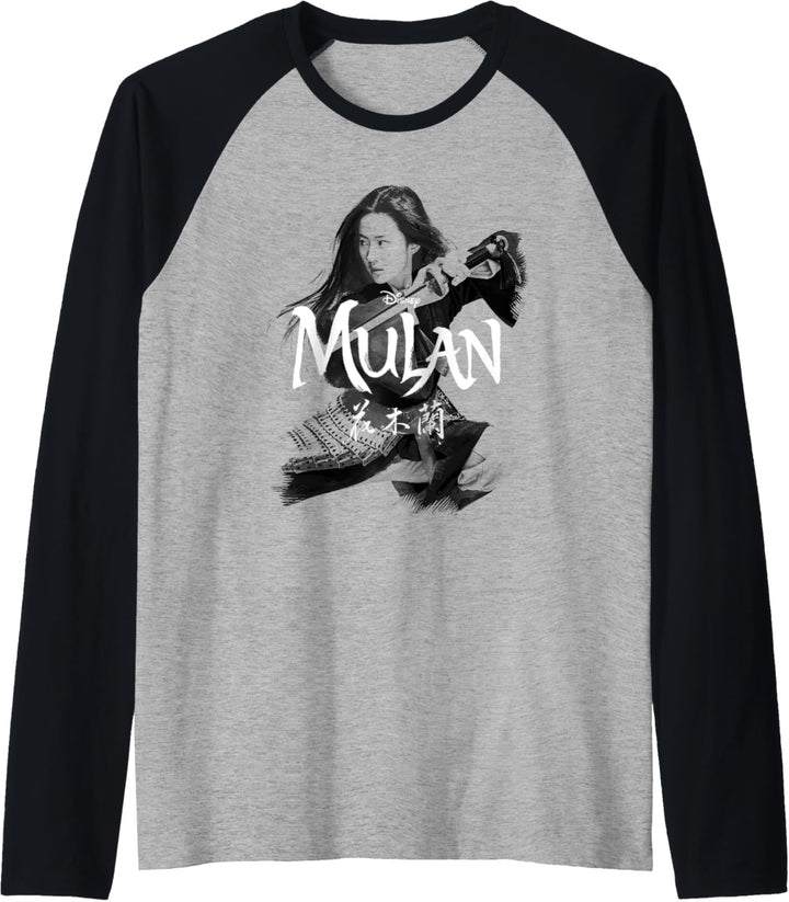 Disney Mulan Live Action Mulan Action Pose Logo Raglan