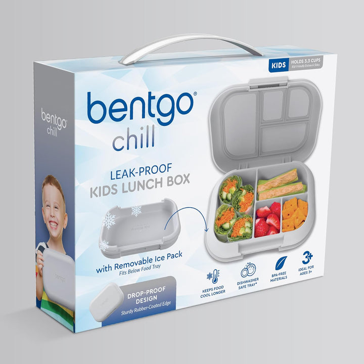 Bentgo® Kids Chill Lunchbox – auslaufsichere Bento Box mit abnehmbarem Eisbeutel & 4 Fächern für Mah