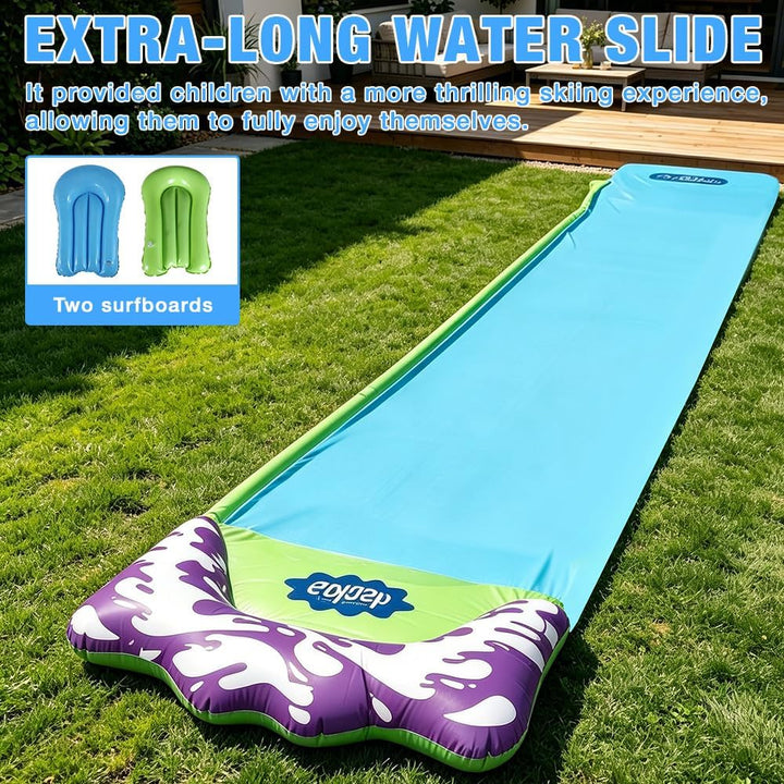 15.75ft/480cm Wasserrutsche Garten für Kinder, mit 2 Bodyboards, Wasserrutsche mit Sprinkler Sommer